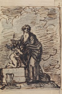 Study of Abraham Being Tested by God by Robert Smirke