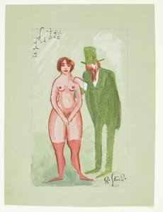 Pink Lady and Green Man by Robert Storm Petersen