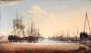 A West View of the New Dock at Kingston upon Hull by Robert Thew