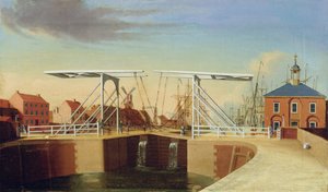 An East View of the Bridge and New Dock at Kingston upon Hull