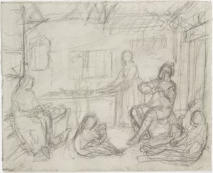 People Indoors by Robert Wilhelm Ekman