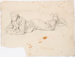 Boy Lying on His Stomach by Robert Wilhelm Ekman