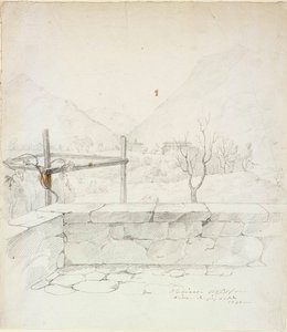 View from the Villa Where the Artist Lived in Subiaco by Robert Wilhelm Ekman