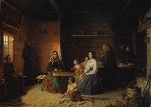 Playing the Kantele in a Peasant Cottage, 1868