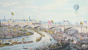 The Opening of New London Bridge, by King William IV and Queen Adelaide, 1831 by Robert the Elder Havell