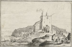 Small Fort by a River by Robert van den Hoecke
