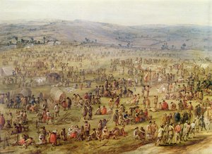Military Encampment (detail) by Robert van den Hoecke