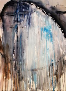 Abstract Blue Gray Flow by RodMacIver