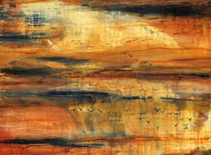 Golden Sky Birds by RodMacIver