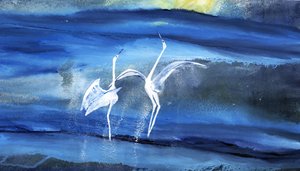Graceful Egret Dance by RodMacIver