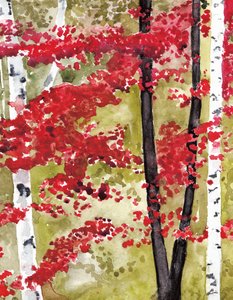 Vibrant Autumn Forest by RodMacIver