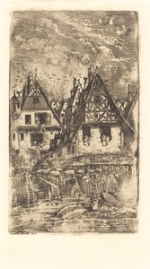 Village Entrance by Rodolphe Bresdin