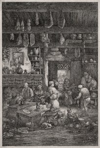 Moldavian Interior by Rodolphe Bresdin