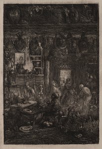 Moldavian Interior by Rodolphe Bresdin