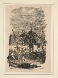 Farm Pavilion from La Revue Fantaisiste by Rodolphe Bresdin