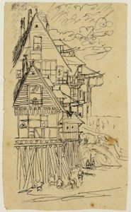 The Edge of the Shore by Rodolphe Bresdin