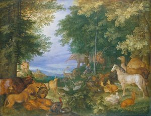 Orpheus Charming the Animals with His Music by Roelandt Jacobsz. Savery