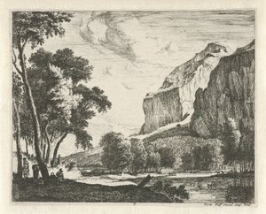 River Landscape with Rocks