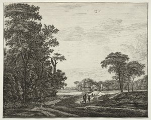 Six views in the Wood of the Hague: Plate 2 by Roelant Roghman