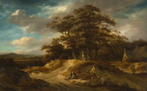 Travellers at the Edge of a Village
