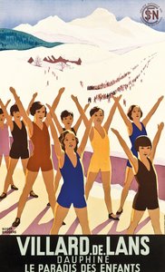 Poster advertising Villard-de-Lans by Roger Broders
