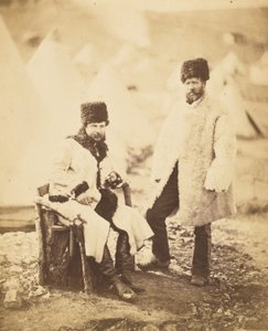 Captain Brown, 4th Light Dragoons and Servant, in Winter Dress by Roger Fenton