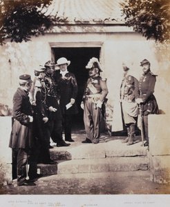 Group at Headquarters, from an Album of 52 Photographs Associated with the Crimean War by Roger Fenton