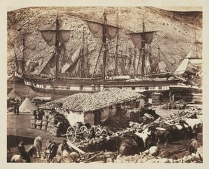Harbor of Balaklava, The Cattle Pier by Roger Fenton