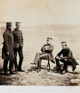 Major-General Henry William Barnard and Staff, from an Album of 52 Photographs Associated with the Crimean War, 1855 by Roger Fenton