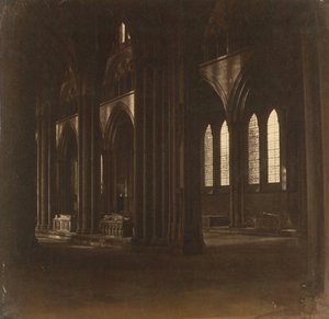 Salisbury Cathedral - The Nave, from the South Transept, 1858 by Roger Fenton
