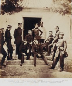 The Staff at Headquarters, from an album of 52 photographs associated with the Crimean War, 1855 by Roger Fenton