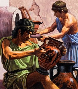 Greek pottery by Roger Payne