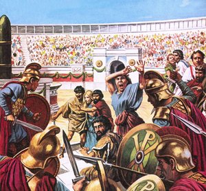 Slaughter in the Hippodrome at Constantinople in AD 532 by Roger Payne