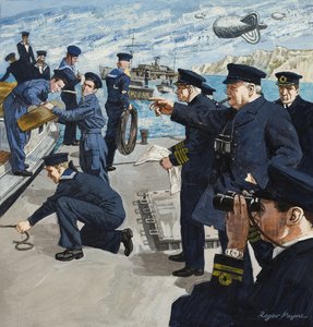 Winston Churchill (1874-1965) in Naval Scene