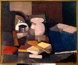 Still Life with Books and Cards by Roger de La Fresnaye