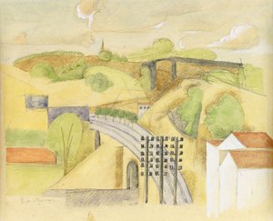 Study for The Meulan Viaduct by Roger de La Fresnaye