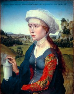 Triptych of the Braque Family: Representation of Saint Mary Magdalene (Right Panel) by Rogier van der Weyden