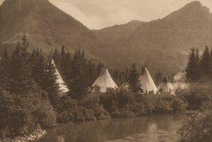 Up the Cutbank, Piegan, Montana, 1915