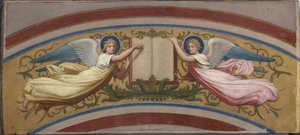Sketch for Saint-François-Xavier Church: The Book of the Gospels Supported by Two Angels, between 1874 and 1876
