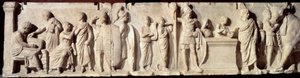 Relief known as Domitius Ahenobarbus, episode of a census by Roman