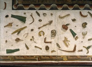 Asarotos (Floor Unswept) Fragments of Mosaic Signed by Harakliton from Rome, 2nd Century AD by Roman