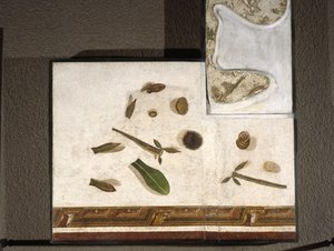 Asarotos (Floor Unswept) Fragments of Mosaic Signed by Harakliton from Rome, 2nd Century AD