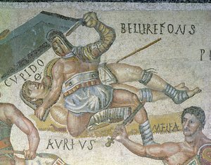 Battle between Gladiators (detail) by Roman