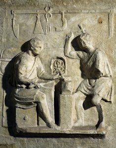 Blacksmiths, bas-relief, Roman civilisation, 2nd century
