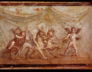 Cupids Playing with Hippogriffs
