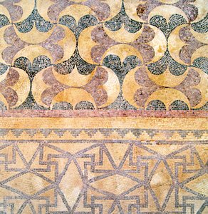 Detail of Geometric Tilework, House of Theseus, Paphos, Cyprus
