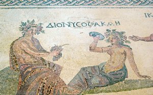 Dionysus Counseling the Nymph Akme, House of Dionysos, Paphos, Cyprus by Roman