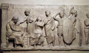 Domitius Achenobarbus, detail of registration of citizens and sacrifice to the god Mars, c. 100 BC by Roman
