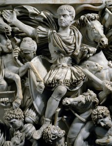 Equestrian Portrait of Hostilianus, Son of Emperor Decius, Together with His Guards on Horseback, (detail)