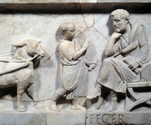 Fragment of the Sarcophagus of Marcus Cornelius Statius (Detail)